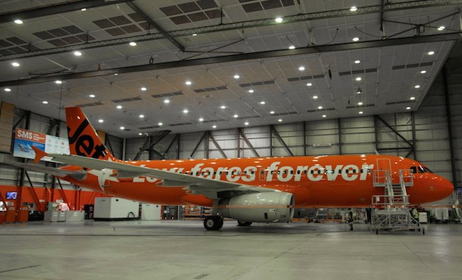 The specially-painted Jetstar A320.