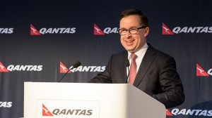 A smiling Qantas chief executive Alan Joyce. (Seth Jaworski)