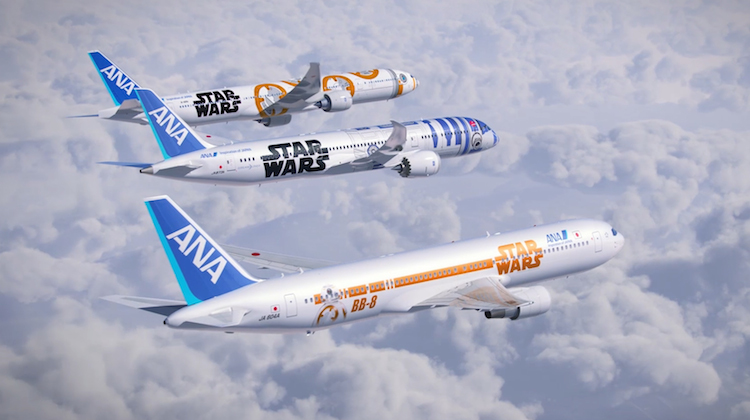 ANA's Star Wars fleet. (ANA)