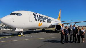 Tigerair Australia's first Boeing 737-800 at Melbourne Airport.