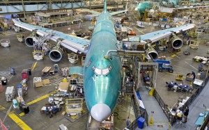 First 747-8 in Factory With Engines