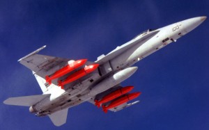 A file image of JSOWs on an F/A-18. (Raytheon)