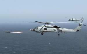 The MH-60R during a Hellfire missile test. (US Navy)