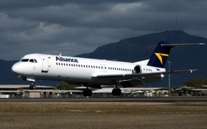An Alliance Fokker 100 at Townsville. (Andy McWatters)