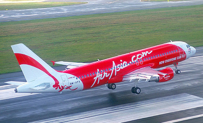 An AirAsia A320 similar to the missing aircraft. 