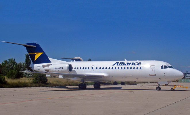 Alliance's first Fokker 70.