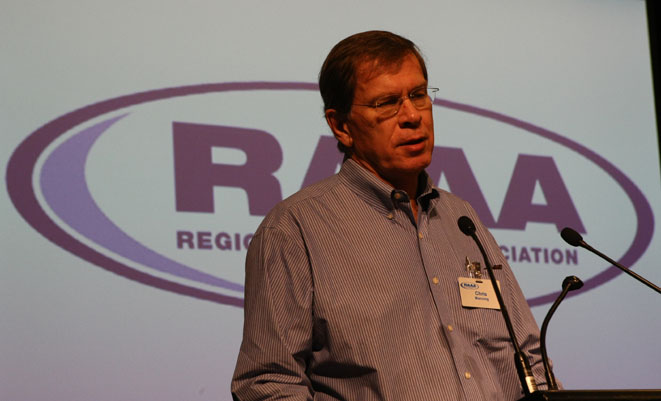 Chris Manning speaks at the 2010 RAAA Convention.