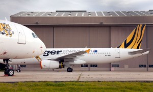 File image of Tiger Airways A320s parked outside the JHAS hangar at Melbourne Airport. (Mehdi Nazarinia)