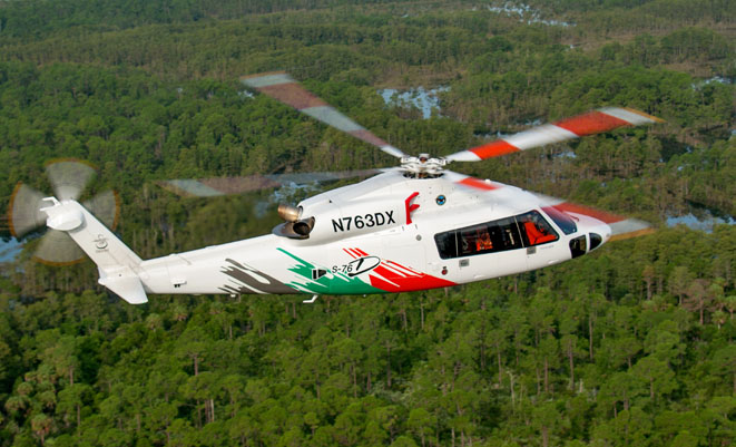 Sikorsky's newly certified S-76D.