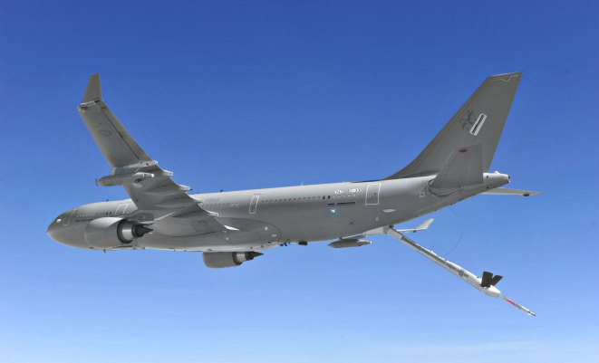 Two RAAF KC-30As are currently in Getafe assisting Airbus with boom development work.(Airbus Military)