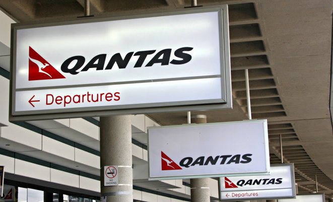 Qantas departures at Brisbane Airport. (Patrick Murray)