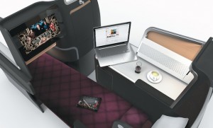The A330's business suite, part of an interior upgrade to be undertaken at Brisbane. (Qantas)