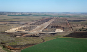 Aerial photo of the new airport development, taken in late September. (Wagners)