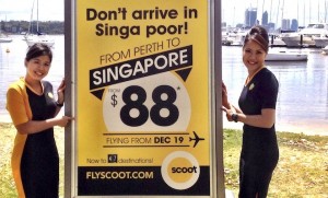 Scoot enters the Perth market with a highly attractive $88 oneway fare. 
