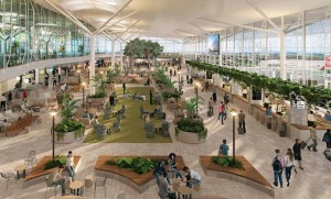 How the renovated international terminal will look.