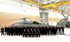 The crew of NUSQN725 at the Romeo Seahawk acceptance ceremony. (Defence)