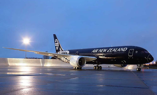 The 787-9 is only the second Air NZ widebodied aircraft to wear the stunning all-black livery, after one of its 777-300ERs. A number of domestic B1900Ds, ATRs and A320s also wear a black scheme. (Boeing)