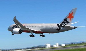 The first Jetstar 787 service from Brisbane to Bali takes off. (BACL)