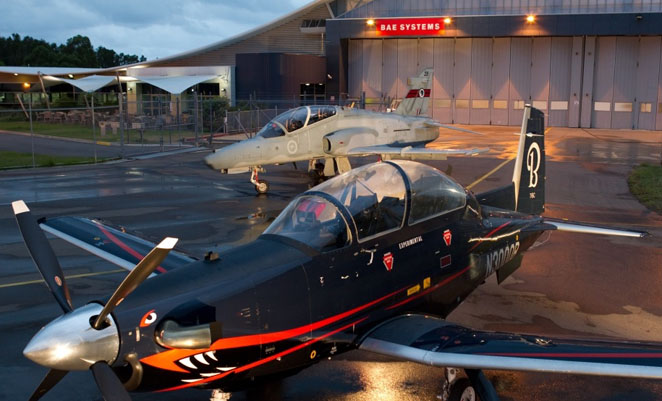 BAE Systems, CAE and Beechcraft are offering the T-6C for AIR 5428. (BAE)