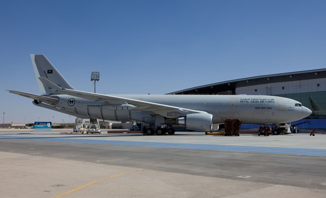 A Saudi A330 MRTT being delivered at Getafe in Spain earlier this year. (Airbus Defence & Space)
