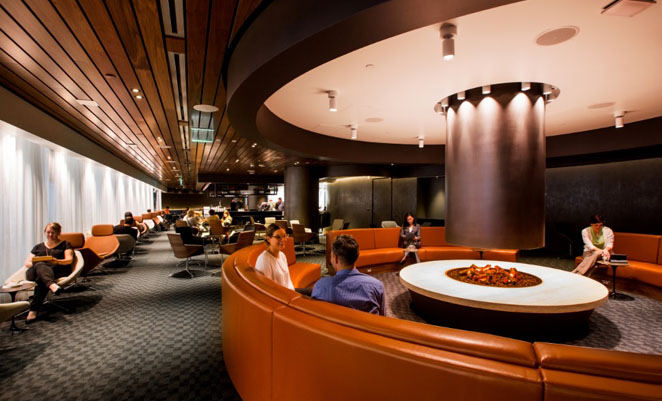 The new oneworld LAX Business Lounge. (Qantas)