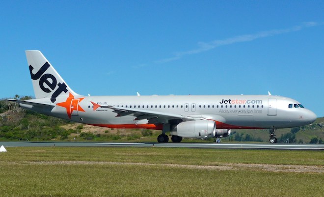 File image of a Jetstar A320 at Hamilton Island. (Dave Parer)