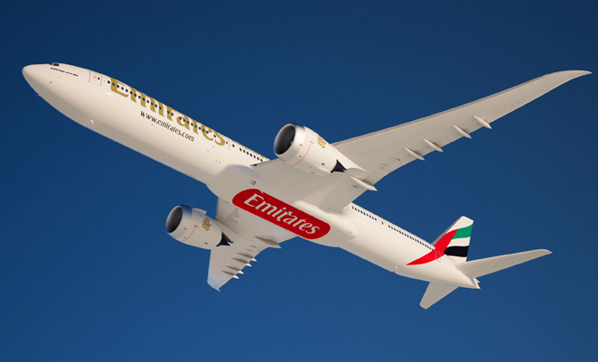 Emirates has ordered 115 Boeing 777-9Xs and 35 777-8Xs. (Boeing concept)