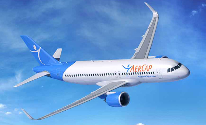 An A320neo in AerCap colours. (Airbus)