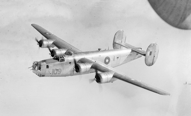 An RAAF B-24 in action during WW2. (RAAF)