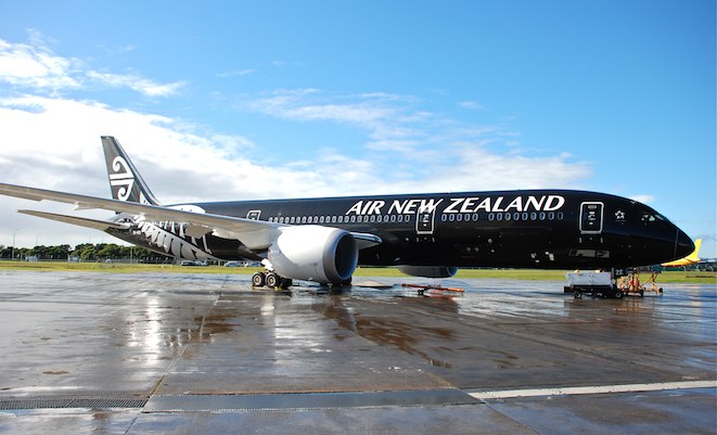 Air New Zealand's first 787-9 at Auckland. (Andrew Aley)