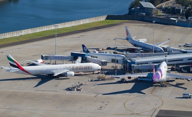 International airlines at Sydney Airport. (Seth Jaworski)