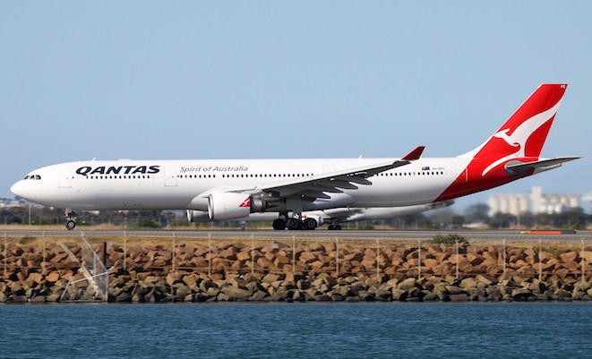 Qantas A330-300 VH-QPC in the new colours. (Michael Dawson)