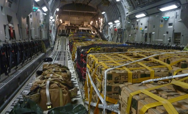 Ammunition on the RAAF C-17. (Defence)