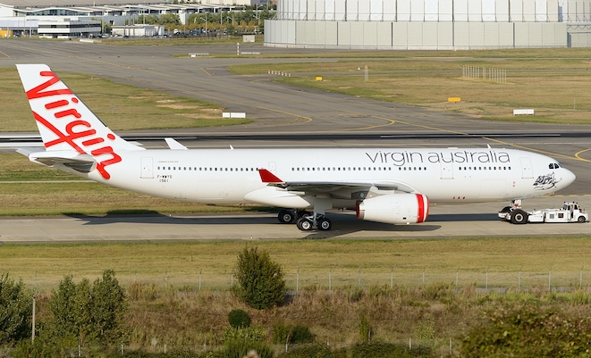 Virgin Australia's newest Airbus A330-200 at the Airbus factory in Toulouse (Photo: dn280/Source: PlanePictures.Net)
