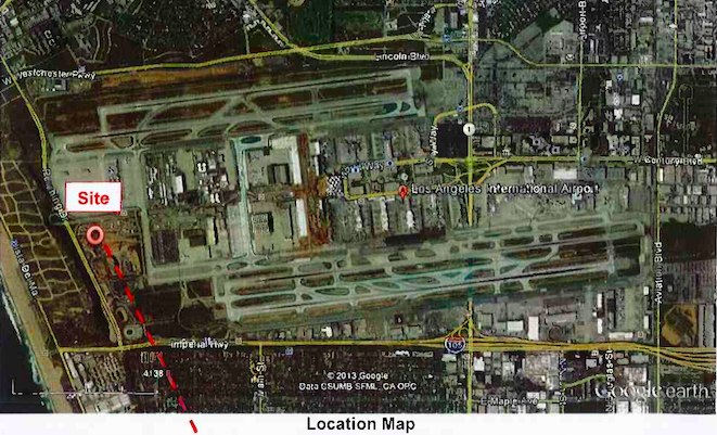 The location of a new Qantas maintenance hangar at Los Angeles International Airport. (LAWA)