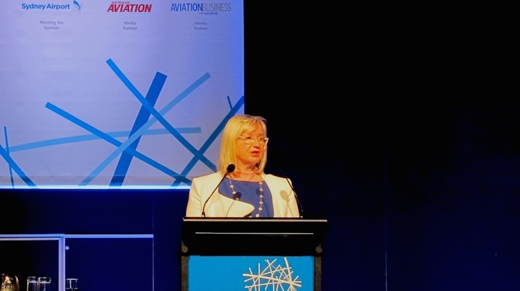 Sydney Airport chief executive Kerrie Mather at AAA national conference.