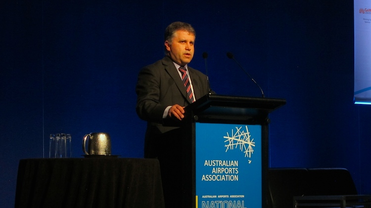 Department of Infrastructure and Regional Development Secretary Mike Mrdak at AAA convention.