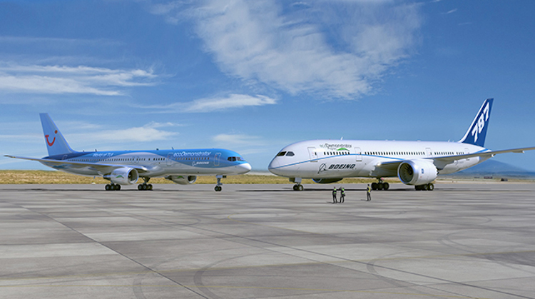 Boeing's 757 and 787 ecoDemonstrator test aircraft. The 787 is due to fly  "any day", the 757 in 2015. (Boeing)
