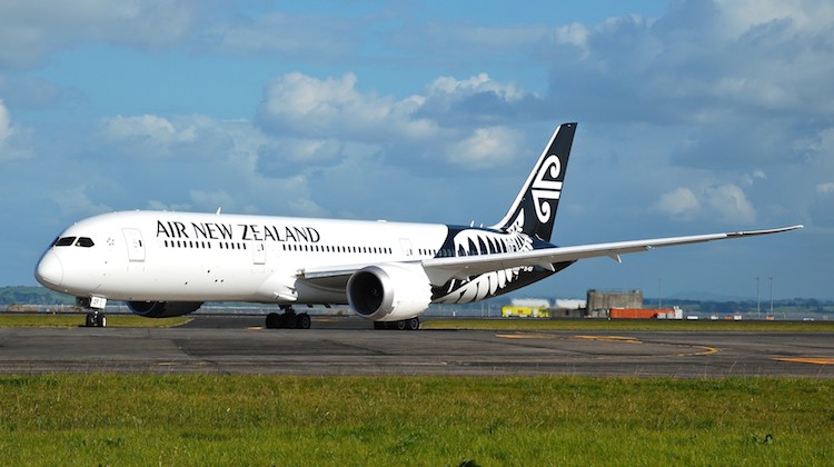 A file image of a Boeing 787-9 at Auckland Airport. (Andrew Aley)