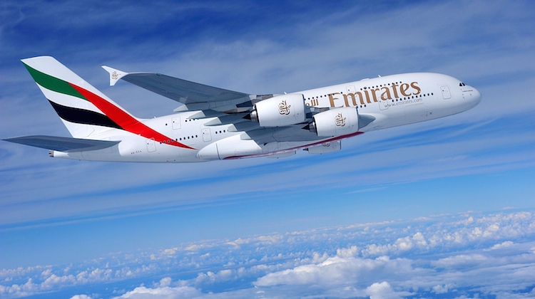 An Emirates A380, soon to be seen at Perth Airport. (Emirates)