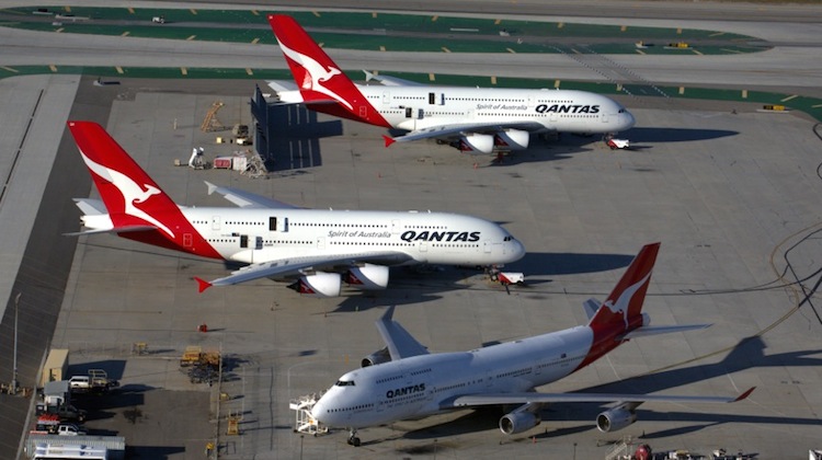A file image of Qantas aircraft at Los Angeles Airport. (Rob Finlayson)