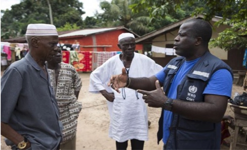 WHO officers on the ground in Ebola-affected areas. (WHO)
