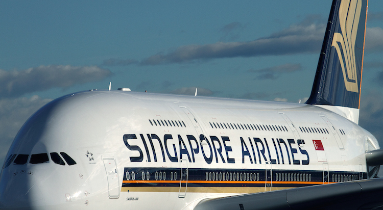 A Singapore Airlines Airbus A380 at Sydney Airport. (Rob Finlayson)