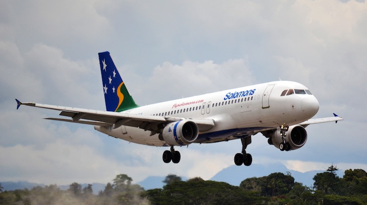 Solomon Airlines' sole Airbus A320. (Solomon Airlines)