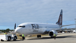 Fiji Airways's newest addition to its fleet, a Boeing 737-800 arrives at Nadi Airport. (Fiji Airways)