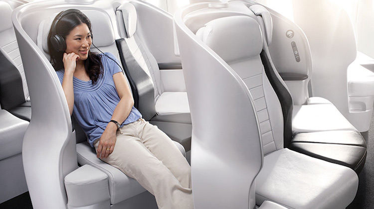 A file image of the premium economy seat of Air NZ's Boeing 777-300ER. (Air NZ)