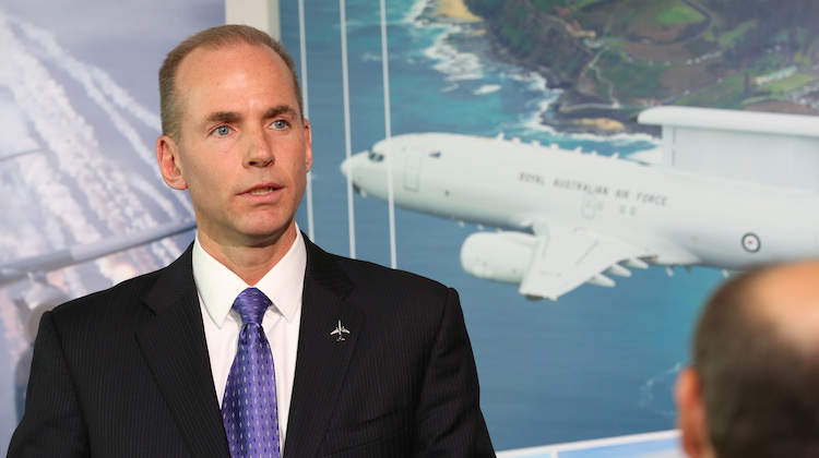 New Boeing chief executive Dennis Muilenberg during a visit to Canberra in November 2012, when he was president and chief executive of Boeing Defence, Space and Security. (Defence)