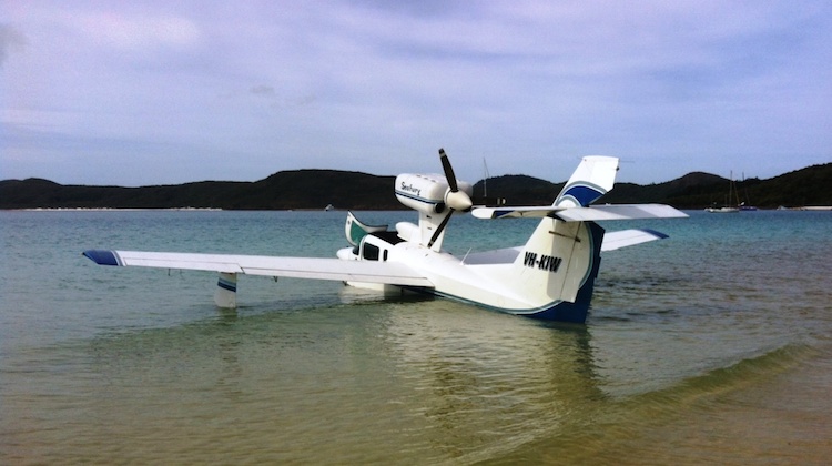 A Lake 250 aircraft, VH-KIW, will be used for the new flights from Rose Bay to Cessnock. (Blue Sky Airlines)
