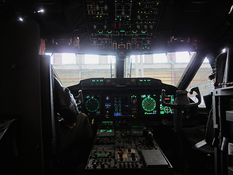 The flight deck of the RAAF's first C-27J A34-001. 