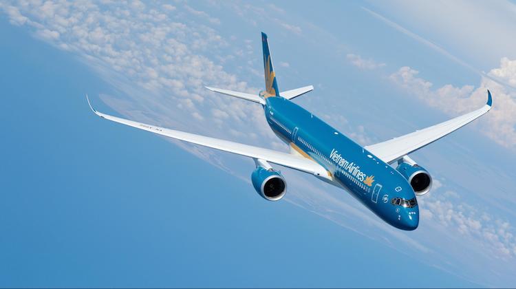 Vietnam Airlines' first Airbus A350-900 in flight. (Airbus) 